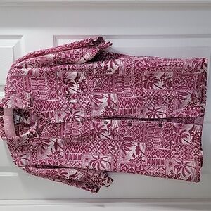 Kauai Boys Hawaiian Wear Mens Shirt By Titus Kinimaka Size Large